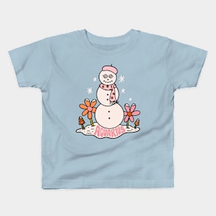 Aquarius Snowman Kids T-Shirt